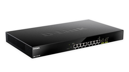 Attēls no D-Link DMS-1100-10TP network switch Managed L2 2.5G Ethernet (100/1000/2500) Power over Ethernet (PoE) 1U Black