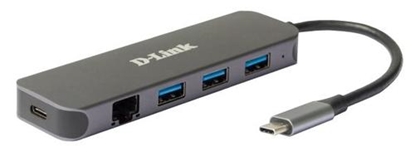 Изображение D-Link 5-in-1 USB-C Hub with Gigabit Ethernet/Power Delivery DUB-2334