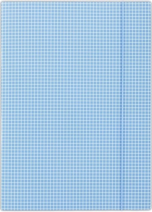 Picture of Donau Teczka z gumk DONAU, karton, A4, 400gsm, 3-skrz., niebieska w krat