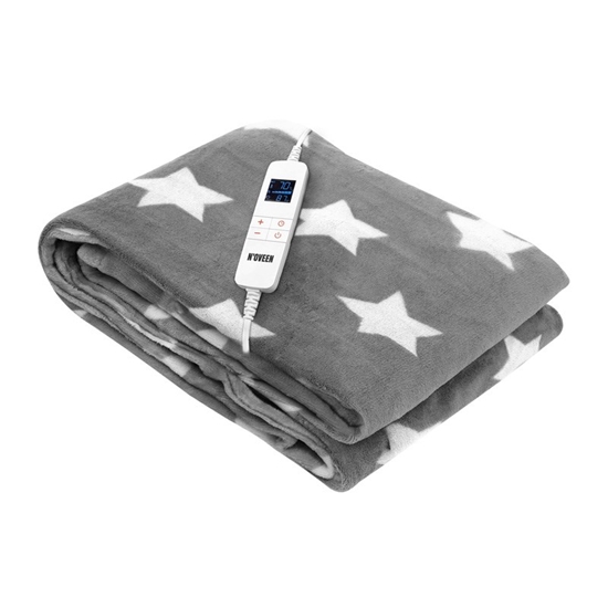Picture of ELECTRIC BLANKET NOVEEN EB651 GREY STAR SUPER SOFT 180X130CM