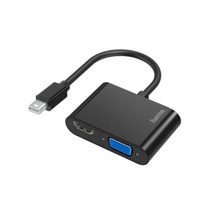 Attēls no Adapter AV Hama DisplayPort Mini - HDMI - D-Sub (VGA) czarny (002003300000)