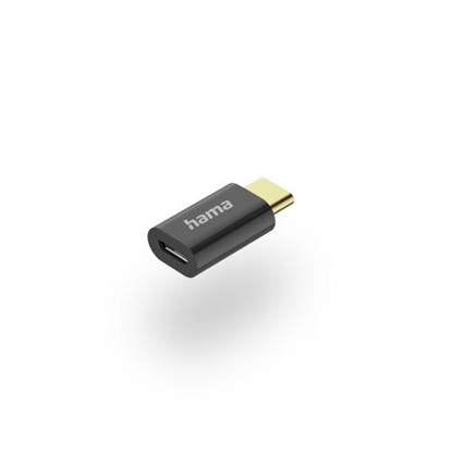Attēls no Adapter USB Hama USB-C - microUSB Czarny  (002015310000)
