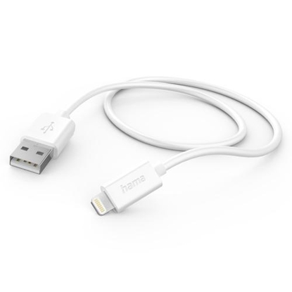 Изображение Kabel USB Hama USB-A - Lightning 1 m Biały (002015790000)