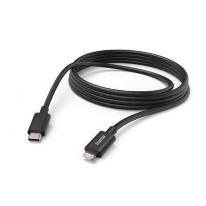 Изображение Kabel USB Hama Lightning - USB-C 3 m Czarny (002015990000)