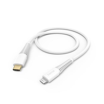 Изображение Kabel USB Hama USB-C - Lightning 1.5 m Biało-czarny (002016030000)