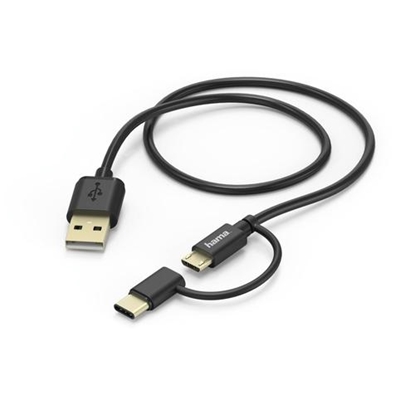 Picture of Hama 178327 USB cable 1 m USB 2.0 USB A Micro-USB A Black