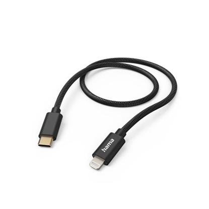 Изображение Kabel USB Hama Lightning - USB-C 1.5 m Czarny (002015460000)