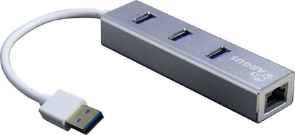 Attēls no HUB USB Argus Argus 1x RJ-45  + 3x USB-A 3.0 (88885471)