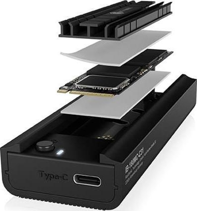 Picture of ICY BOX IB-180MC-C31 SSD enclosure Black M.2