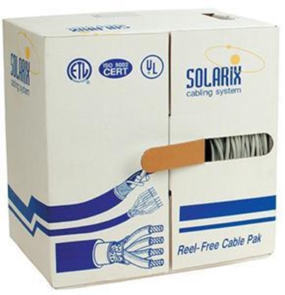 Изображение Solarix Kabel instalacyjny Solarix FTP, Cat5E, drut, PVC, puszka 305m SXKD-5E-FTP-PVC