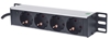 Picture of Intellinet 10" 1U Rackmount 4-Way Power Strip - German Type", With Power Indicator, No Surge Protection, 1.8m Power Cord (Euro 2-pin plug)