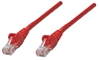 Изображение Intellinet Network Patch Cable, Cat6, 0.5m, Red, CCA, U/UTP, PVC, RJ45, Gold Plated Contacts, Snagless, Booted, Lifetime Warranty, Polybag