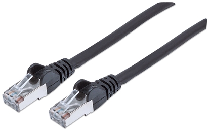 Attēls no Intellinet Network Patch Cable, Cat6A, 0.5m, Black, Copper, S/FTP, LSOH / LSZH, PVC, RJ45, Gold Plated Contacts, Snagless, Booted, Lifetime Warranty, Polybag
