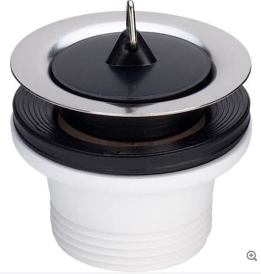 Picture of Izplūde izlietnei 1 1/2'' īsā, balta, plastmasas