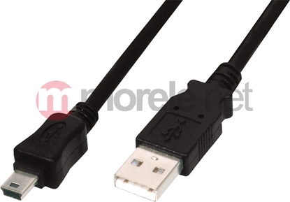 Изображение Kabel USB Digitus USB-A - 1 m Czarny (AK300108010S)