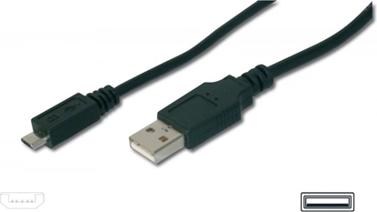 Изображение Kabel USB Digitus USB-A - microUSB 1 m Czarny (AK300110010S)