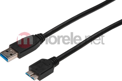 Изображение Kabel USB Digitus USB-A - microUSB 1 m Czarny (AK300116010S)