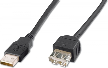 Изображение Kabel USB Digitus USB-A - USB-A 1.8 m Czarny (AK300200018S)