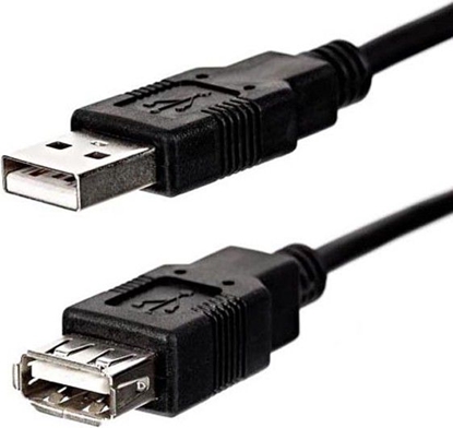 Attēls no Kabel USB Logo USB-A - USB-A 1.8 m Czarny