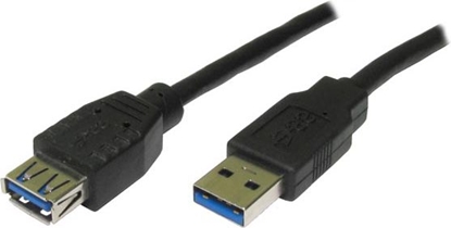 Attēls no Kabel USB Logo USB-A - USB-A 1.8 m Czarny