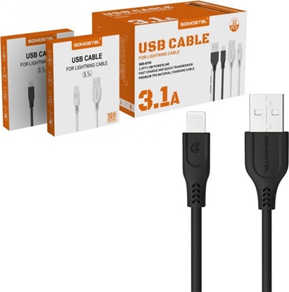 Picture of Kabel USB Somostel USB-A - Lightning 1 m Czarny (25713)