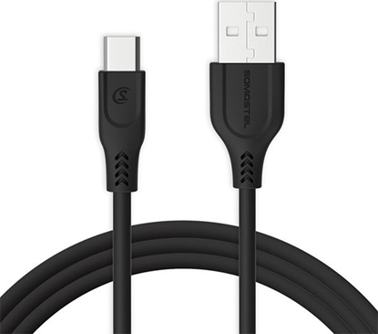 Изображение Kabel USB Somostel USB-A - USB-C 1 m Czarny (25712)