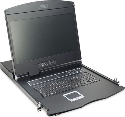 Picture of Digitus 19\" LCD KVM Console, 16-Port Cat 5, german Keyboard