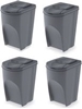 Picture of Kosz na mieci Prosperplast Sortibox do segregacji 4 x 35L szary (IKWB35S4-405U)