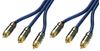 Изображение Lindy 0.5m Component Video Cable component (YPbPr) video cable 3 x RCA Blue