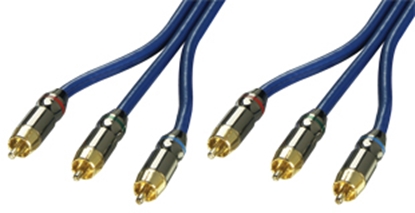 Picture of Lindy 0.5m Component Video Cable component (YPbPr) video cable 3 x RCA Blue