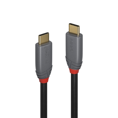 Attēls no Lindy 1m USB 3.2 Type C Cable, 5A PD, Anthra Line