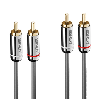 Attēls no Lindy 2m Dual Phono Audio Cable, Cromo Line
