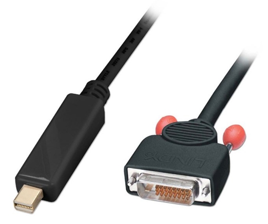 Изображение Lindy 3m Mini DisplayPort - DVI-D m/m Black