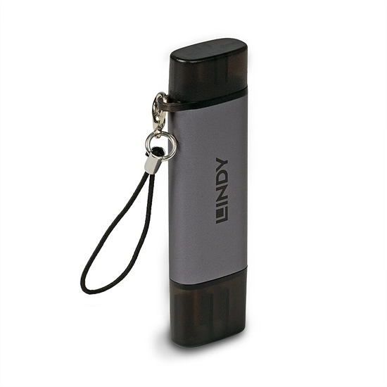 Picture of Lindy USB 3.2 Type C & A SD / Micro SD Card Reader