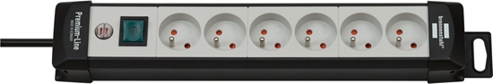 Picture of Listwa zasilajca Brennenstuhl Premium-Line 6 gniazd 3 m biao-czarna (1951564100)