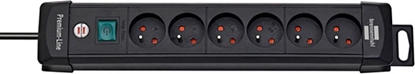 Picture of Listwa zasilajca Brennenstuhl Premium-Line 6 gniazd 3 m czarna (1951164100)