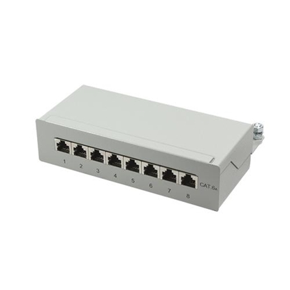 Picture of Logilink Patchpanel Cat.6A Tisch/Wand 8-port, grau