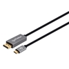 Picture of Manhattan USB-C to DisplayPort 1.4 Cable, 8K@60Hz, 2m, Male to Male, Black, Equivalent to Startech CDP2DP146B (except 20cm longer), Three Year Warranty, Polybag