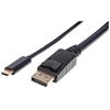 Изображение Manhattan USB-C to DisplayPort Cable, 4K@60Hz, 2m, Male to Male, Black, Equivalent to CDP2DP2MBD, Three Year Warranty, Polybag