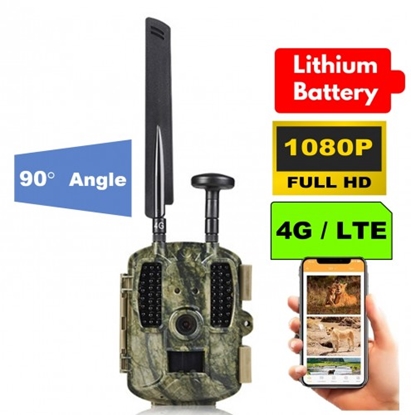 Изображение Meža Mednieku kamera ar GPS, atbalsta 4G mobilos tīklus, Foto 12MP, Video 1080P, Litija akumulators