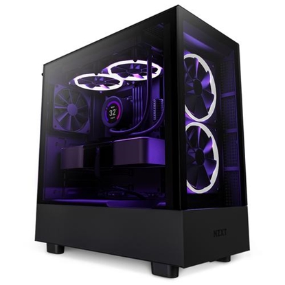 Picture of Case|NZXT|H5 ELITE|MidiTower|Case product features Transparent panel|Not included|ATX|MicroATX|MiniITX|Colour Black|CC-H51EB-01