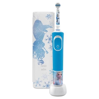 Attēls no Oral-B Kids Frozen II Electric Rechargeable Toothbrush Giftset plus Travel Case for Ages 3+, Christmas Gift