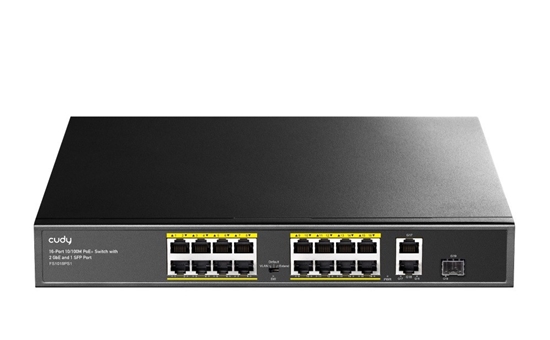 Изображение Cudy FS1018PS1 16-Port 10/100M PoE+ Switch 2 Gigabit Uplink 1 SFP Port 200W