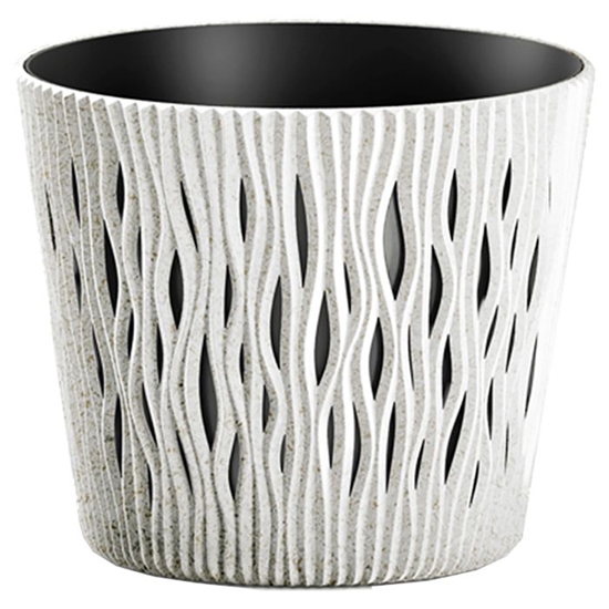 Picture of Puķu pods Sandy apaļš Eco balts d22.5xh19.2cm