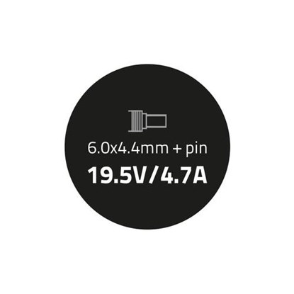 Attēls no Zasilacz do laptopa Qoltec 90 W, 4.4 mm, 4.7 A, 19.5 V (50088.90W)