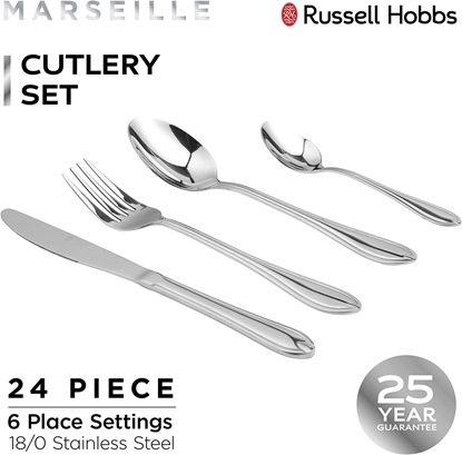 Picture of Russell Hobbs RH02224EU7 Marseille cutlery set 24pcs