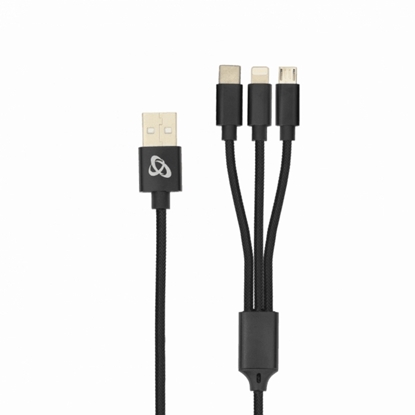 Attēls no Sbox USB 2.0 8-pin/Type-C/Micro USB charging only 2.4A 1M BULK