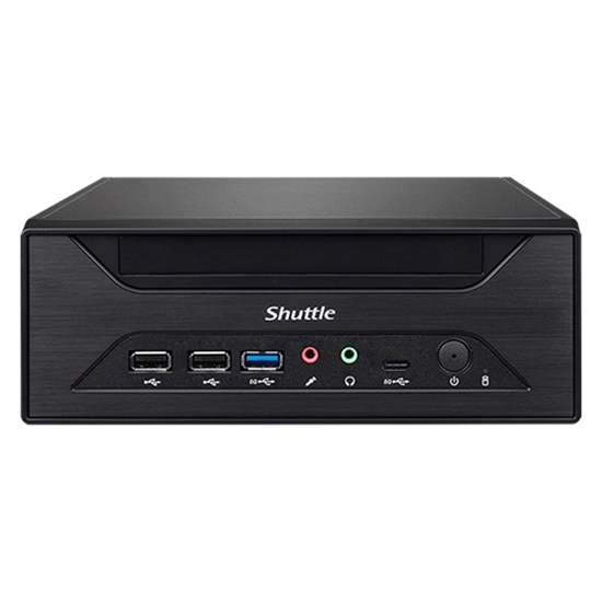 Picture of Shuttle XPC slim Barebone XH610 - S1700, Intel H610, 1xDP, 1xHDMI, 1x VGA, 2x COM (RS232), 2x LAN (2.5G and 1G), 1x slim5.25", 2x 3.5", 2x M.2, 24/7 permanent operation
