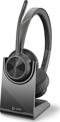 Picture of POLY Voyager 4320 UC Stereo Wireless Headset, Bluetooth, USB-A, Charging stand, Black