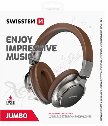 Attēls no Swissten Jumbo Bluetooth Headphones with FM / AUX